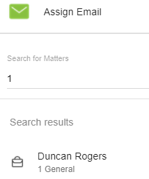 Search by matter ID in the add-on